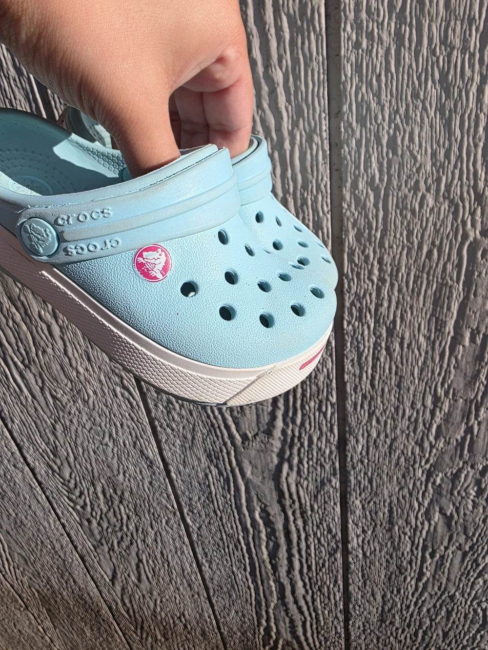 Crocs Toddler Light Blue Platform Clogs C6/C7